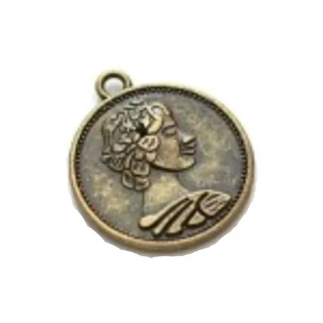Zawieszka metalowa Charms ScrapBerry's Antyczny Pieniążek, 20mm